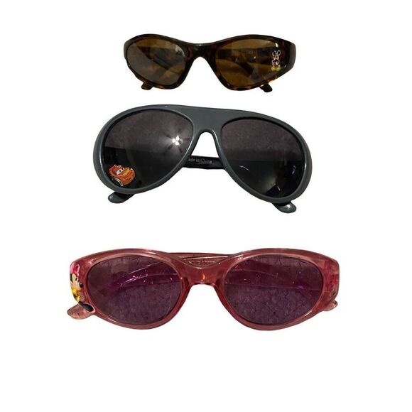 Lot of 3 Disney Toddler Sunglasses Cars Mickey Minnie Beach Kids - Picture 2 of 8